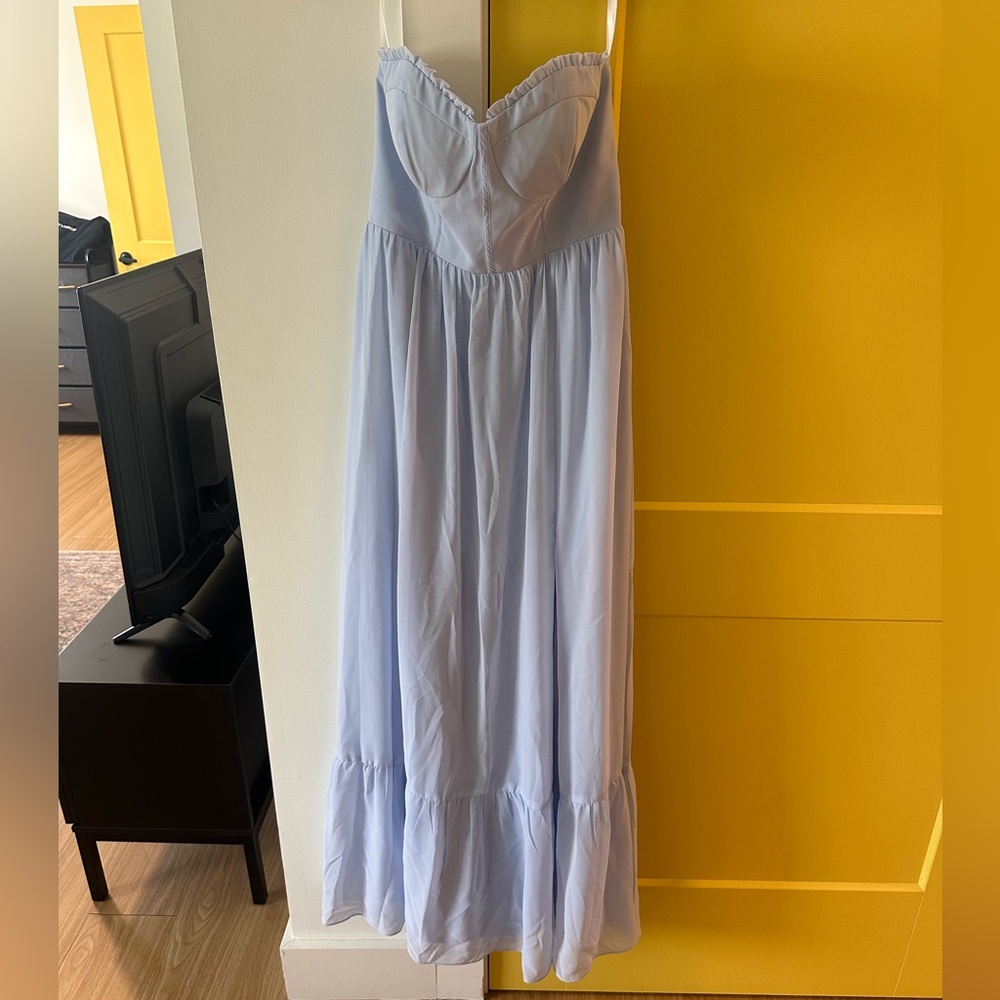 Revelry Periwinkle Valentina Chiffon Bridesmaids Dress